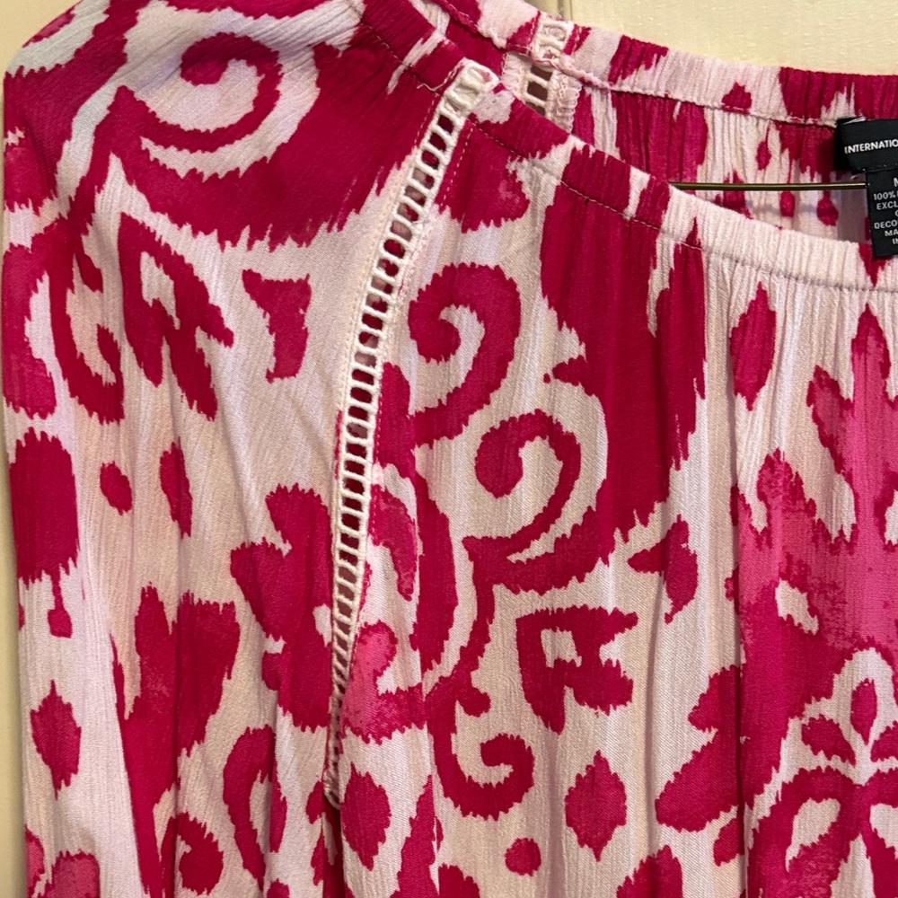 INC International Concepts Pink and White Blouse - Picture 5 of 6